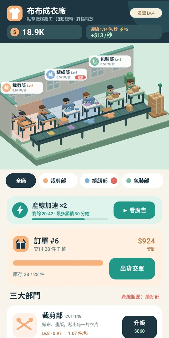 旋轉視角與出貨訂單
